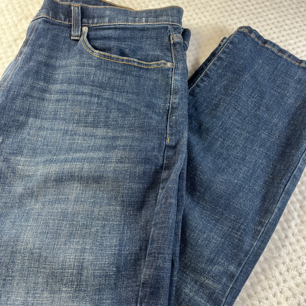 Lucky Brand 121 Slim‎ Straight Mens Jeans Dark Wash Size 36x32 see measurements